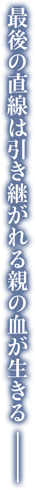 最後の直線は引き継がれる親の血が生きるー